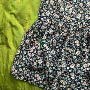 Mimi Chica Puff Sleeve Long Navy Blue Floral Maxi Dress